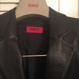 Hugo Boss Lambskin trench coat worn twice